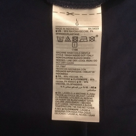 Old Navy Fit & Flare Navy Blue w/White Polka Dots Dress, Size L - Picture 7 of 10